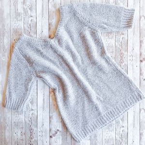 Cynthia Rowley Medium Silver Sparkle Sweater